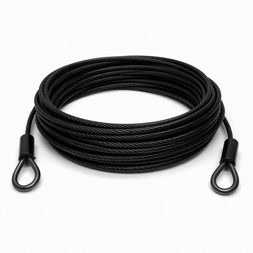Black Coated Strength Machine Cable
