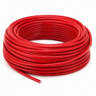 Red PVC Coated Warning Cable