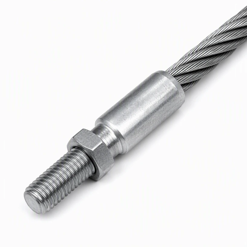 Swaged Wire Rope Stud Assembly